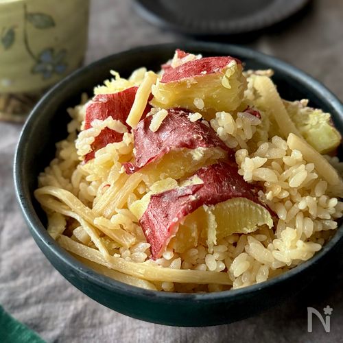 【さつまいもご飯】ほくほく甘い♪筍の食感が◎
