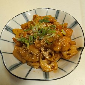 1362998の作ってみた!投稿(【鶏むね肉とれんこんの甘辛照り炒め】ご飯にぴったり！)
