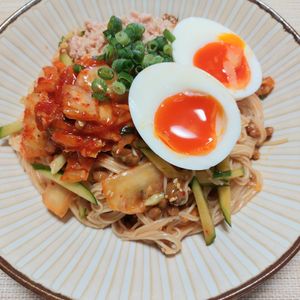 よっこの作ってみた!投稿(【混ぜるだけ♡︎ねばねばビビン麺】子供爆食/ランチに♪)