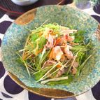 簡単！シャキシャキ水菜のさっぱり豚しゃぶ梅おろし和え