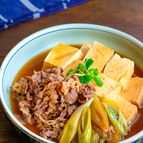 豆腐2丁がペロリ！牛肉柔らか、味染み極まる【基本の肉豆腐】