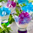 レンジで作れる【キラキラ光る紫陽花ゼリー】