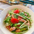 水菜とベーコンのやみつきサラダ🥗【見た目もお洒落✨】
