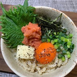 楽ラク手抜キッチン🐶🐾の作ってみた!投稿(やみつき【釜玉明太バターうどん】のせて混ぜるだけでクリーミー)