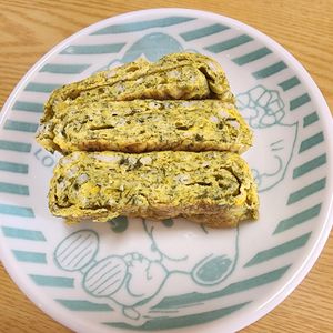 ナムディの作ってみた!投稿(青海苔としらすの甘くない玉子焼き【低糖質・お弁当】)