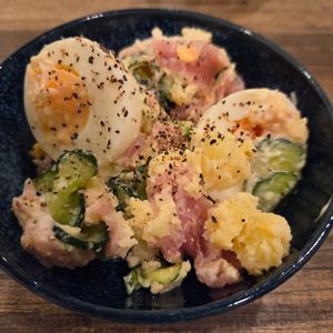 T0517Mの作ってみた!投稿(半熟卵と生ハム《デリ風♡トロトロポテトサラダ》)