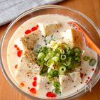 5分で完成！【豆腐の冷やし豆乳担々スープ】混ぜるだけ♩
