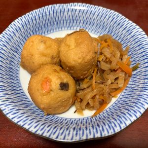 りんごの作ってみた!投稿(『切り干し大根とがんもどきの煮物』＃定番和食＃母の味)
