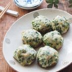【作り置き】レンジで！しいたけのにらつくね詰め