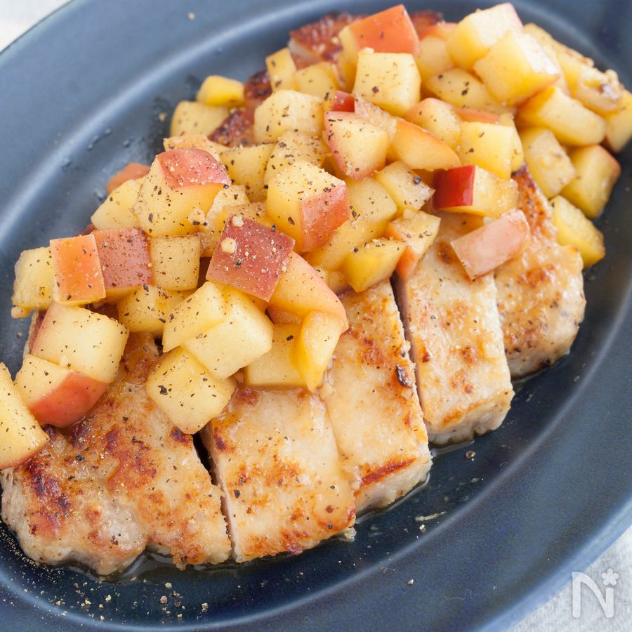 アップルソースポークチョップのレシピ