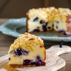 【ブルーベリークランブルチーズケーキ】意外とお手軽レシピ♪
