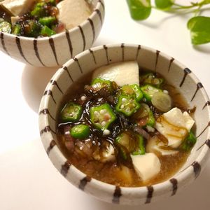 とのちゃまの作ってみた!投稿(夏バテ防止に！旨さっぱり♪【豆腐とオクラの梅もずく】)