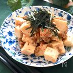 混ぜるだけで超簡単♡はんぺんと納豆のおかかマヨポン和え