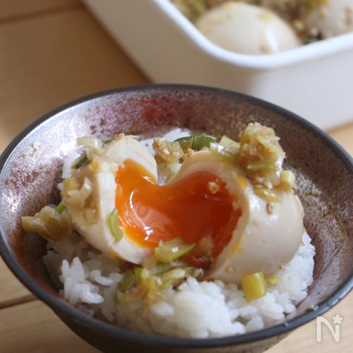 ご飯進む！！葱まみれの味玉