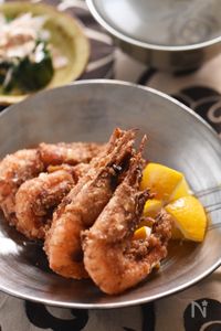 【調味料2つ・工程3つ】おうち居酒屋・甘えびの唐揚げ。