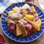 レンジで一発！さつまいも肉じゃが