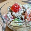 まゆのの作ってみた!投稿(もずくとトマト　胡瓜の柚子胡椒マヨ和え)