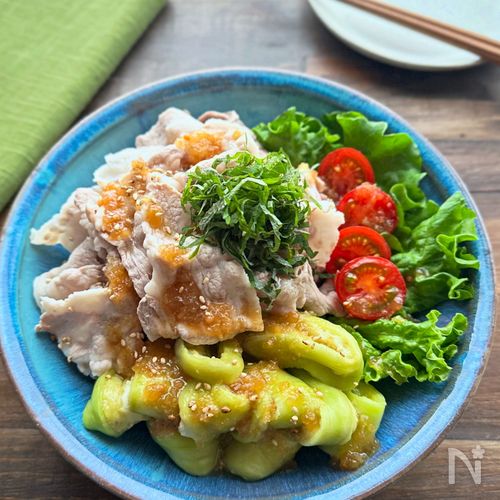 ドレッシングが決め手!とろとろなすの冷しゃぶサラダ