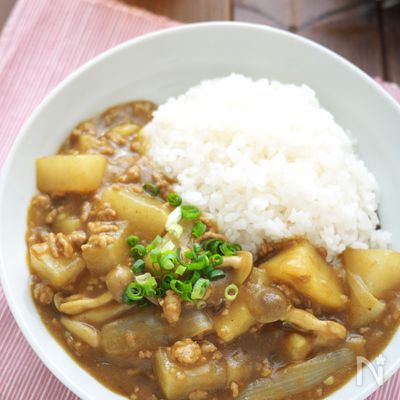 【腸活に◎】大根とじゃがいもの和風カレー！冷蔵庫一掃レシピ♪