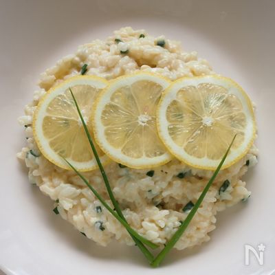 和風な簡単豆乳レモンリゾット。