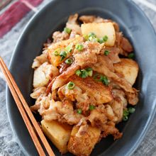 豚バラと長いものおかか醤油ソテー【#材料2つ#調味料2つ】