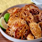 【鶏肉とレンコンのガリバタポン酢】食材2つ！簡単こく旨