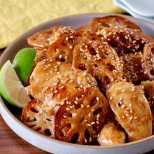 【鶏肉とレンコンのガリバタポン酢】食材2つ!簡単こく旨