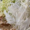 【豆腐の野菜たっぷり餅入り米粉お好み焼き】節約/子どもウケの工程3