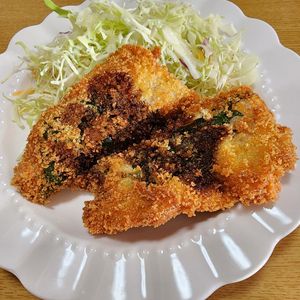 ナムディの作ってみた!投稿(中濃ソースで食べる「小アジの大葉風味フライ」)