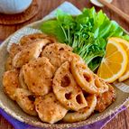 鶏むね肉とれんこんのハニーマスタードソテー