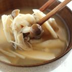 冷凍きのこの具だくさんみそ汁