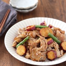 豚肉とさつまいもの甘辛炒め【調味料ひとつ!冷めても美味しい】