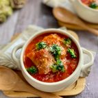 トマトジュースで元気のでるトマトとにんにくのパンスープ
