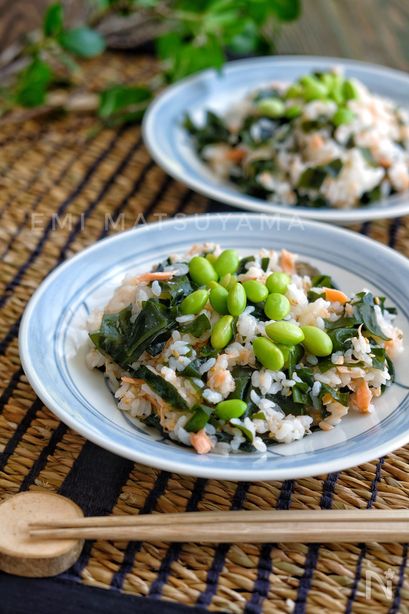 ＊わかめと塩鮭の混ぜ寿司＊