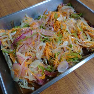 出雲のりの作ってみた!投稿(揚げない！野菜たっぷりししゃもの南蛮漬け)