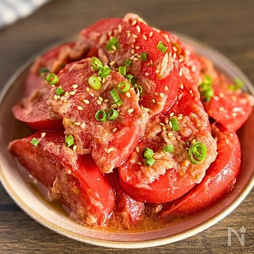 さっぱり簡単！トマトのツナぽんサラダ
