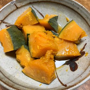 チョメ奴の作ってみた!投稿(【ほくほく！かぼちゃの煮物】レンジで作り置きレシピ♪)
