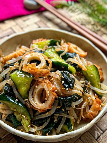 【腸活に！】もやし×きゅうりでコスパも抜群♪「激うまヘルシー韓国風サラダ」食物繊維たっぷり！