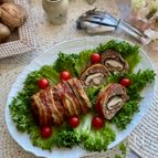 しいたけ丸ごと！ポルペットーネ（イタリア風ミートローフ）
