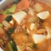 しゃきぴよラブの作ってみた!投稿(豚ひき肉と小松菜のチゲ風おかずスープ【#簡単 #包丁不要 】)