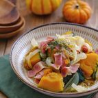 レンジで簡単！＊かぼちゃとベーコンのコンソメ煮＊無水調理