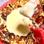 野菜たっぷり米粉でチーズフォンデュチヂミ