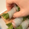切って巻くだけ‼︎『鯛の春菊巻き』の工程2