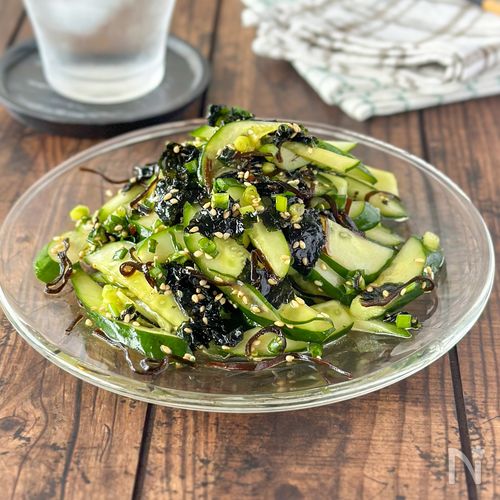 韓国海苔と塩昆布きゅうり和え