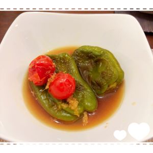 pecota13の作ってみた!投稿(ジュワッと美味しい！体が喜ぶ♡【丸ごとピーマンの煮浸し】)