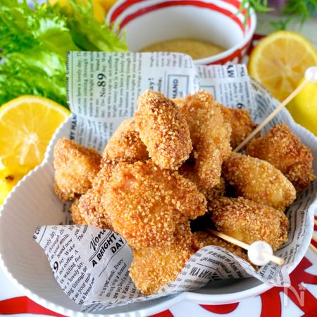 手が止まらない カリカリ衣でポップコーンチキン By 道添明子 あーぴん レシピサイト Nadia ナディア プロの料理家のおいしいレシピ