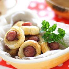 粗びきソーセージのパイ焼き