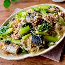 レンジで7分!サバ缶であと一品【サバ缶と春雨のうま煮】
