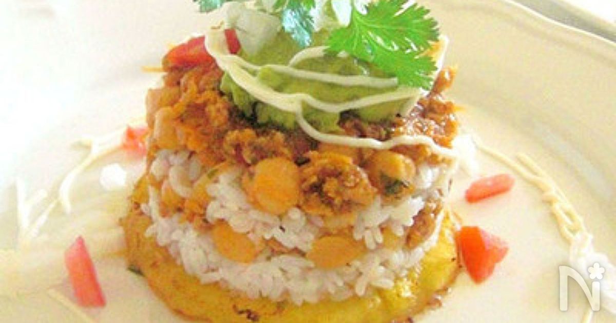 パイナップルと野菜冷製ドライトマトカレー
