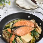 鮭と春キャベツのコクうま味噌バター